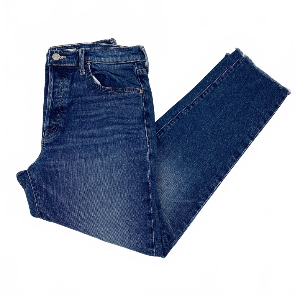 MOTHER Blue Jeans The Scrapper Cuff Ankle Fray | Womens 6